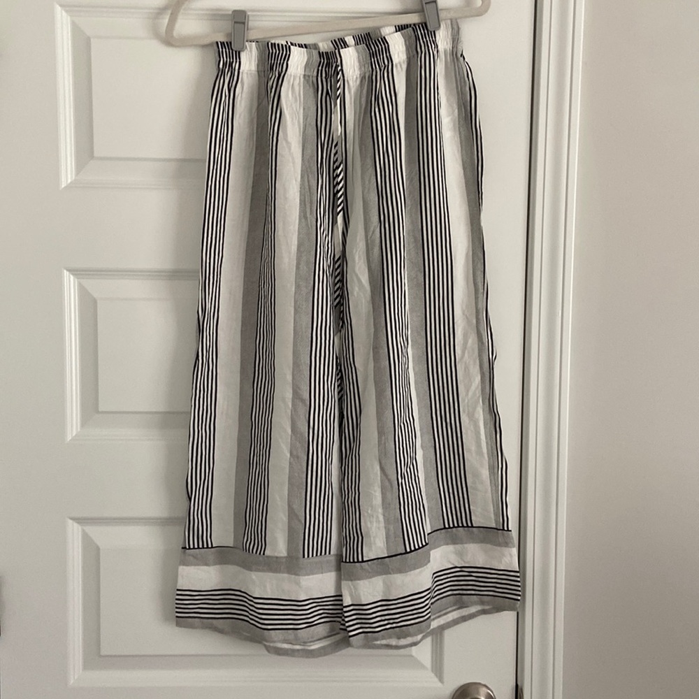 Black and White Striped Pants